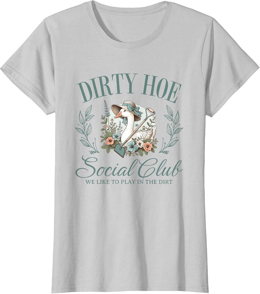 Dirty Hoe Gardening Social Club Retro 1980s Country Goose