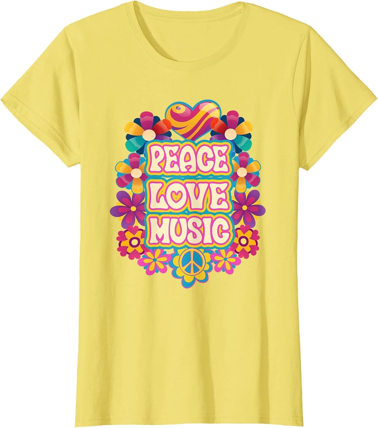 Groovy Peace Love Music Hippie 60s 70s Hipster Festival