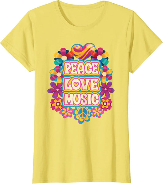 Groovy Peace Love Music Hippie 60s 70s Hipster Festival