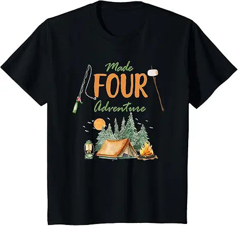 Made Four Adventure 4th Birthday Camping Outdoor Themed