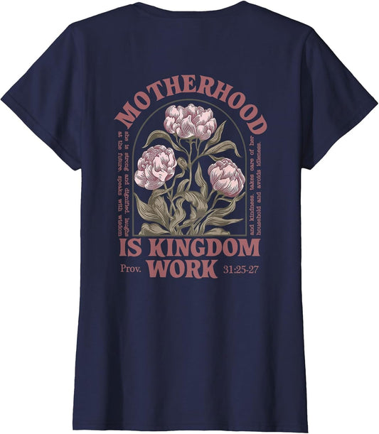 Motherhood is Kingdom Work Flower (on Back)