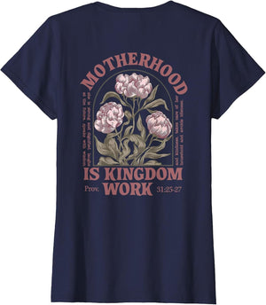 Motherhood is Kingdom Work Flower (on Back)