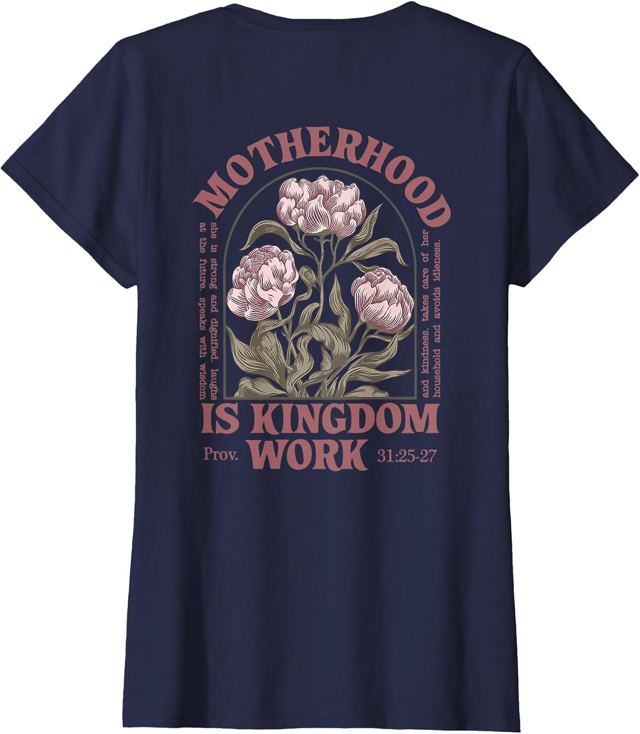 Motherhood is Kingdom Work Flower (on Back)