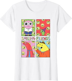 Smiling Friends Pop Art Character Grid Funny Cartoon