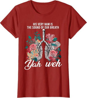 Floral Lung Christian Our Very Breath Speaks His Name YHWH