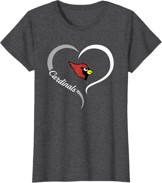 Mentor Cardinals Logo Half Heart Slogan HS