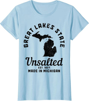 Michigan Great Lakes State Map Pride Vintage