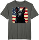 Patriotic Black German Shepherd USA American Flag Dog Lover