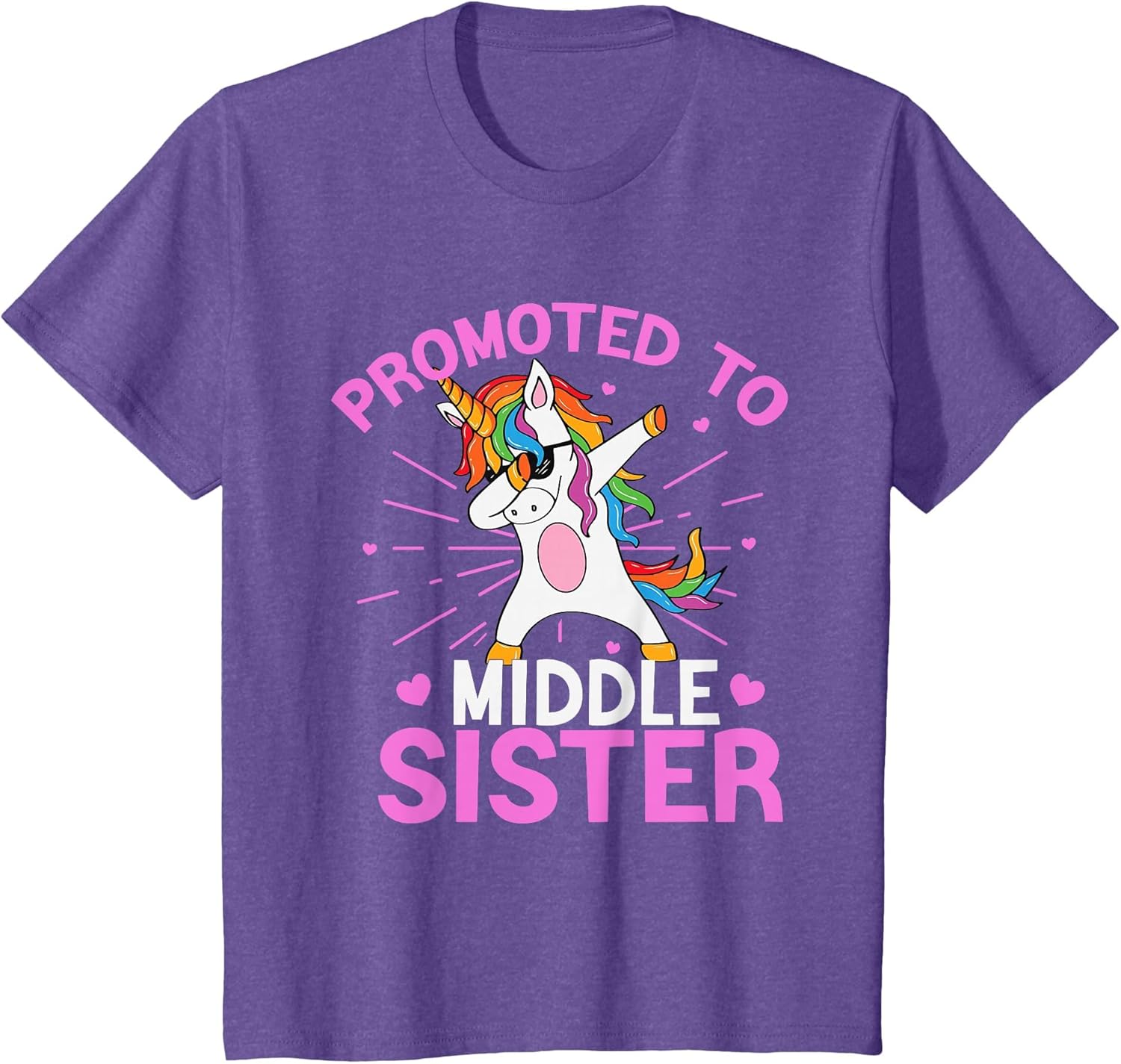 Kids Promoted to Middle Sister Unicorn Baby Announcement Toddler