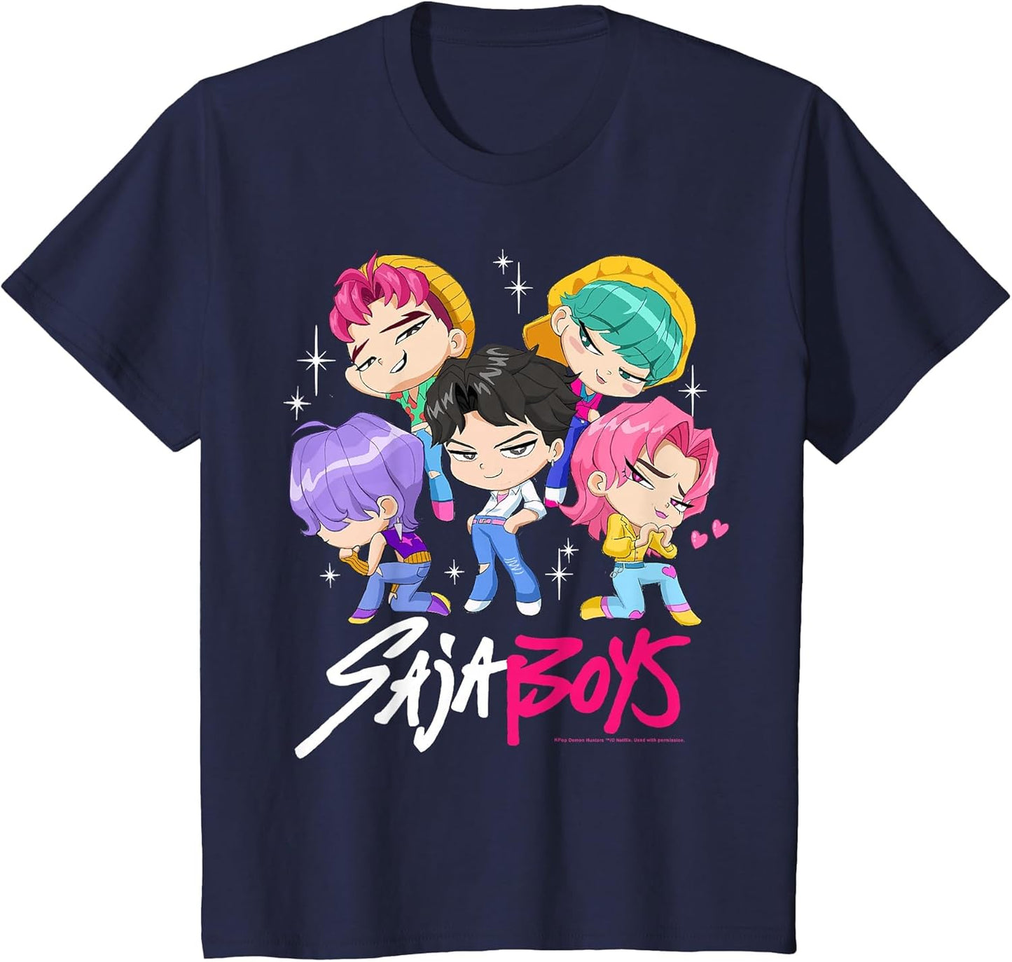 Kpop Demon Hunters Saja Boys Chibi Band Group Shot
