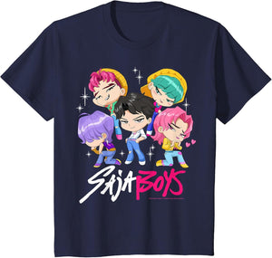 Kpop Demon Hunters Saja Boys Chibi Band Group Shot