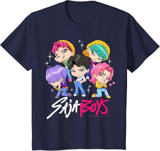 Kpop Demon Hunters Saja Boys Chibi Band Group Shot