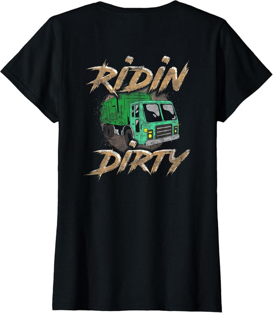 Sanitation Worker Trash Skull Garbage Truck Driver Shirt