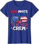 4th of July Red White & Teacher Crew American Flag