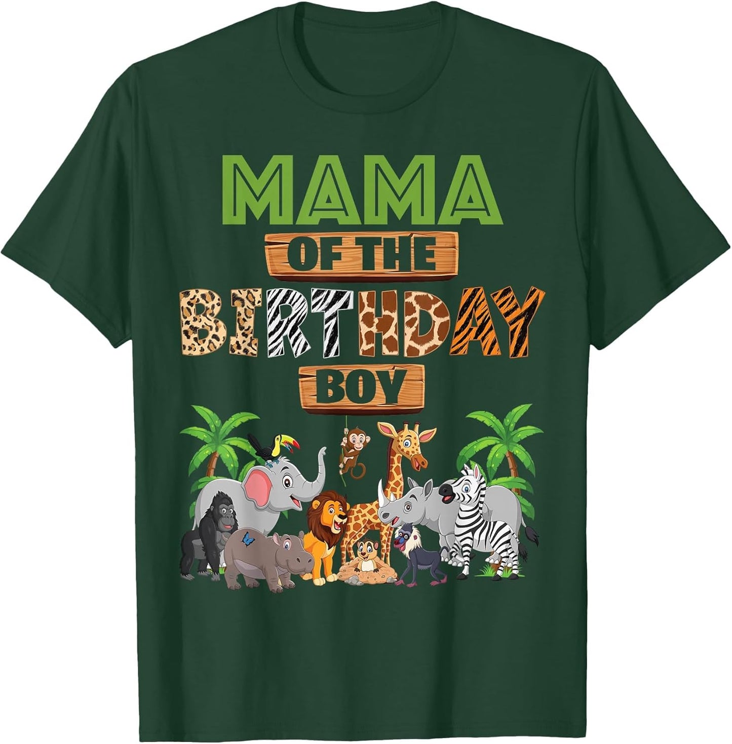Wild Mama of The Birthday Boy Zoo Safari Jungle Animal