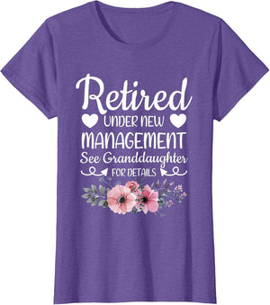Retired Under New Management Granddaughter Grandma Grandpa
