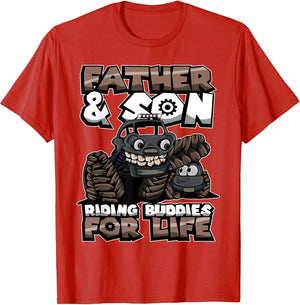 Cool Father and Son Monster Truck Riding Buddies for Life