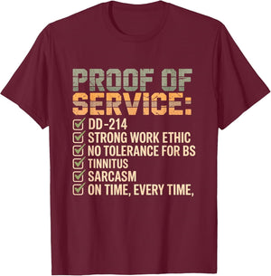 Proof of Service DD-214 Tinnitus Strong Work, Ethic Military