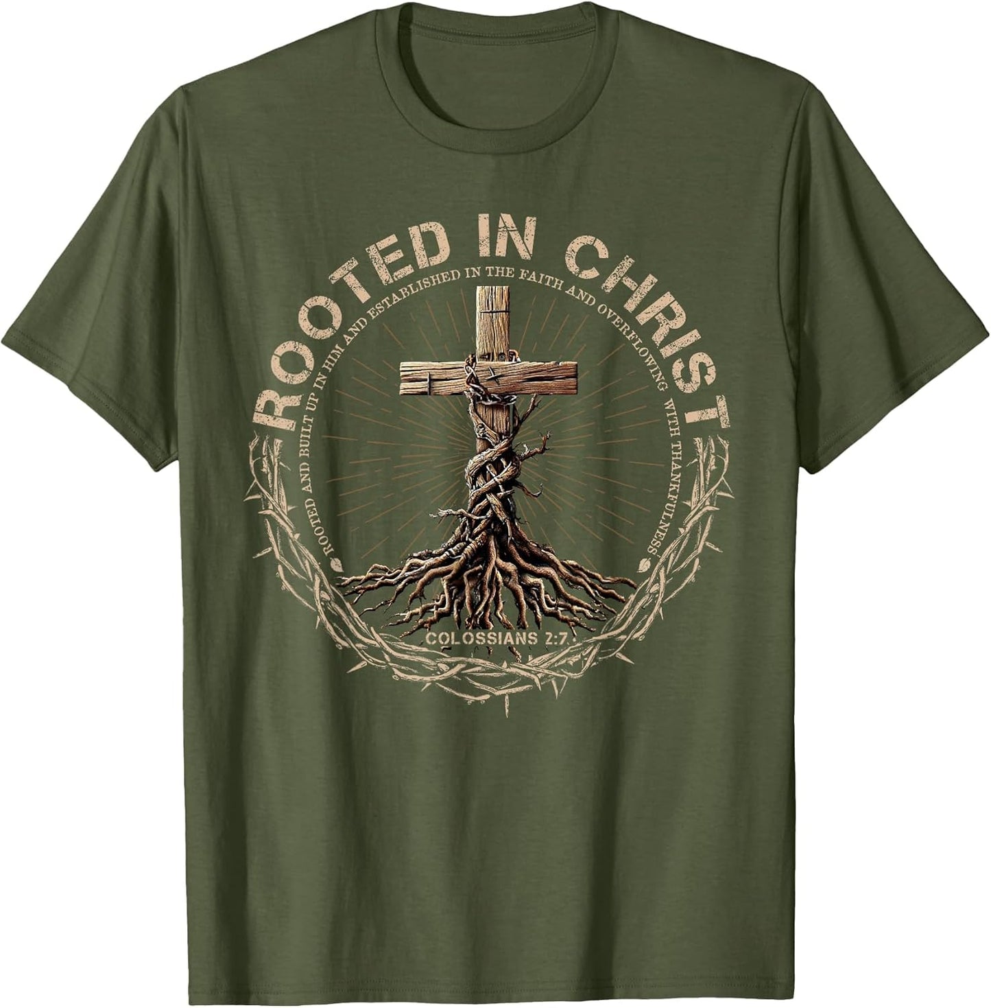 Rooted in Christ Shirt, Jesus Shirts, Christian Cross