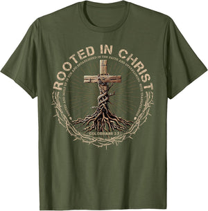 Rooted in Christ Shirt, Jesus Shirts, Christian Cross