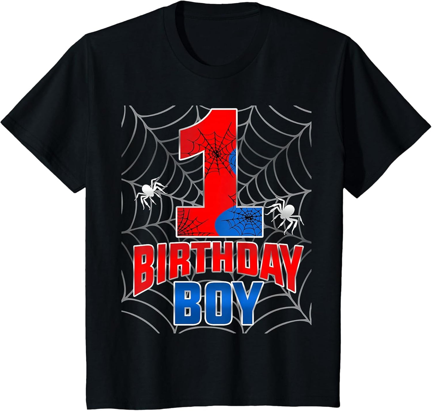 Kids 1 Year Old Shirt 1st Birthday Boy Spider One 1 Years Old
