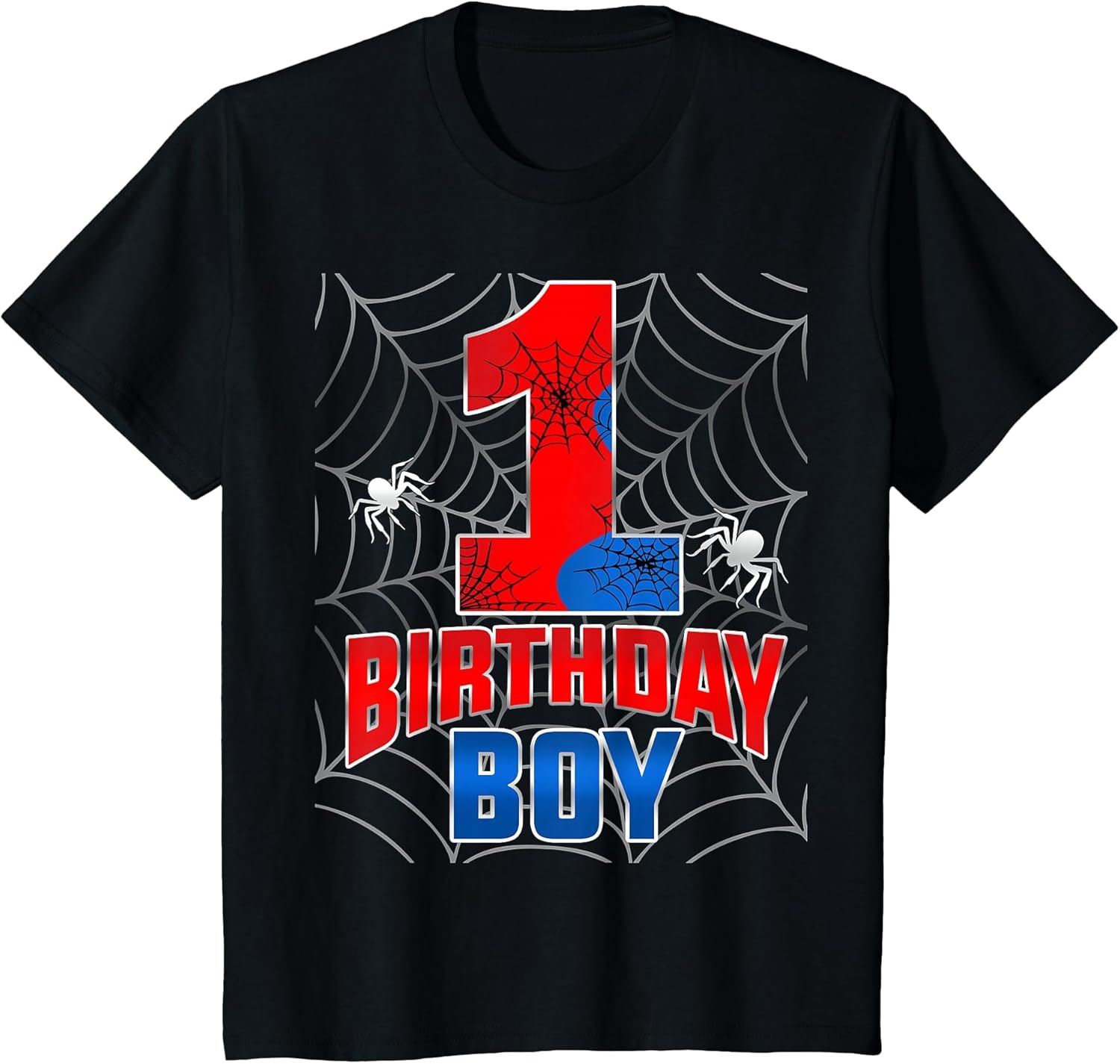 Kids 1 Year Old Shirt 1st Birthday Boy Spider One 1 Years Old
