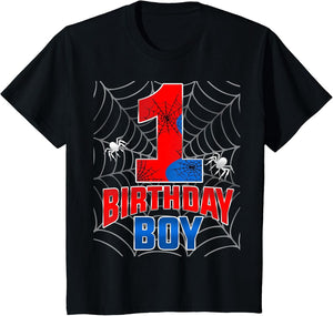 Kids 1 Year Old Shirt 1st Birthday Boy Spider One 1 Years Old