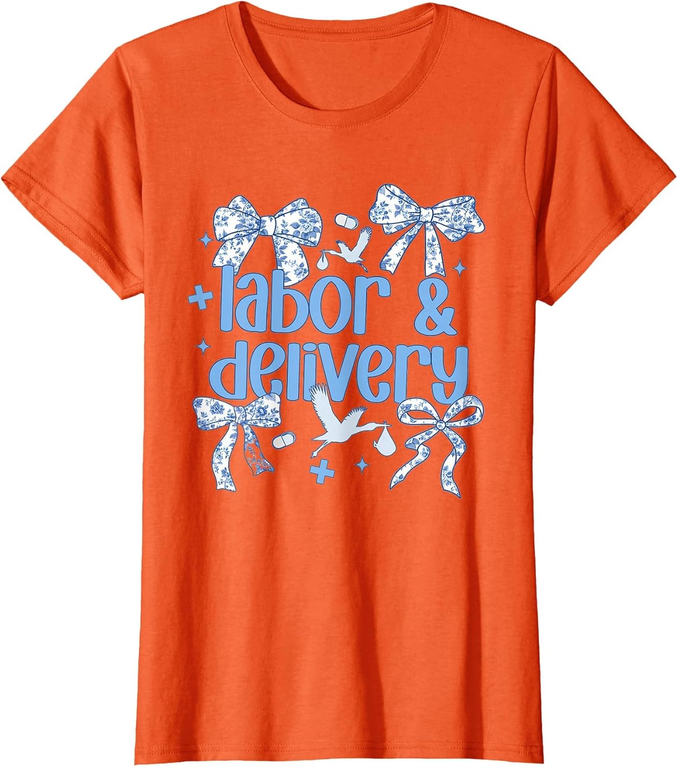 Labor and Delivery Nurse Blue Toile Nurse Stork Squad OB
