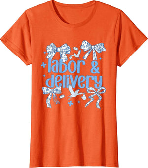 Labor and Delivery Nurse Blue Toile Nurse Stork Squad OB
