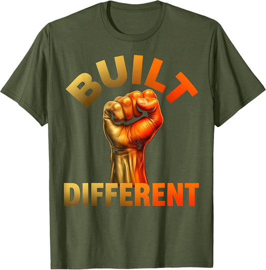 Built Different Bold Sports Graphic Design