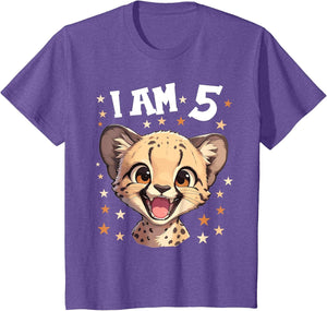 Kids 5 Years Old 5 Birthday Cheetahs Boy Girl Cheetah