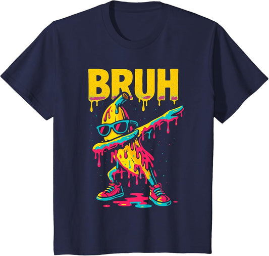 Dabbing Banana Bruh Drip Ice Cream Banana Youth Boys Kids