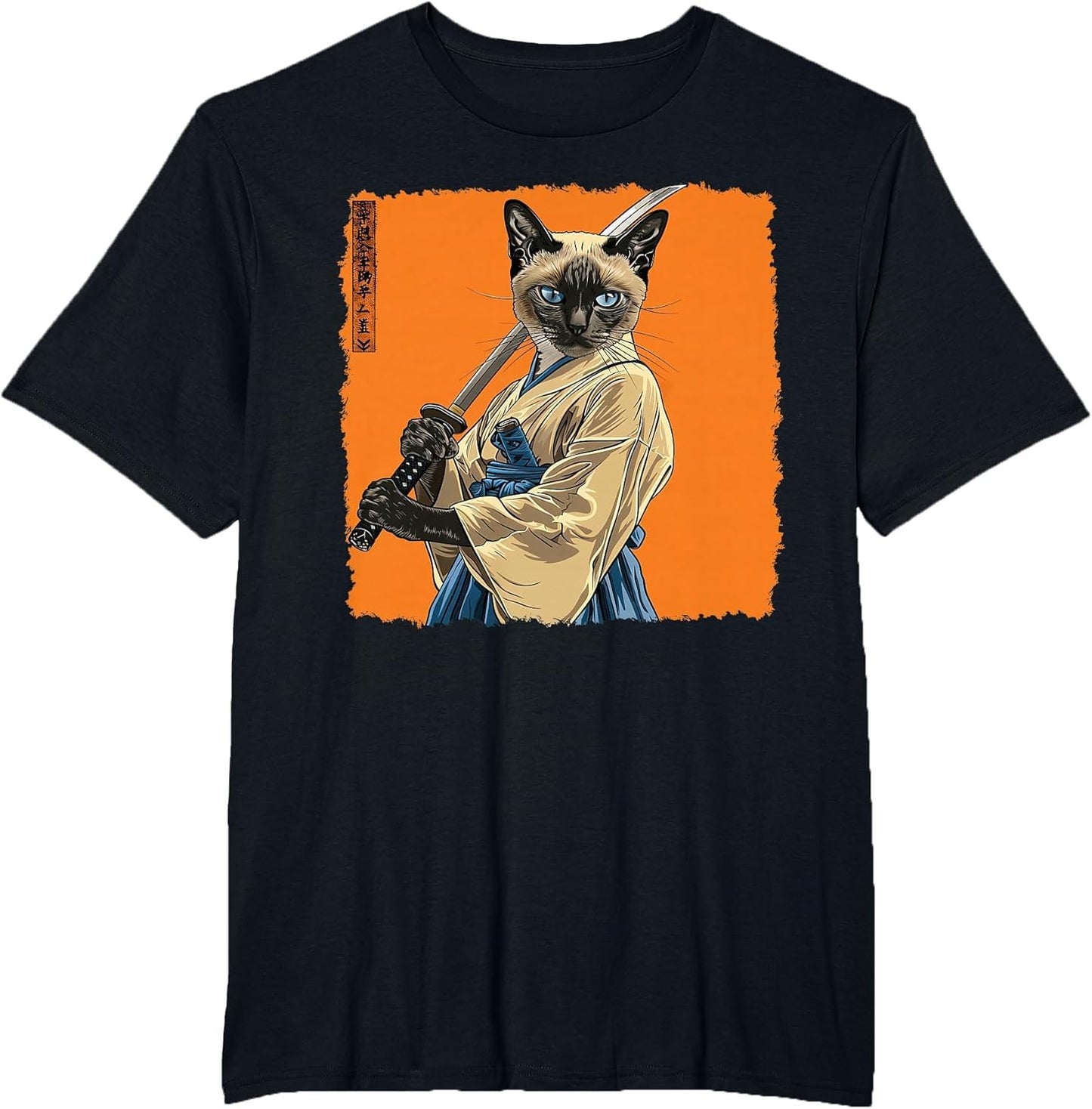Siamese Cat Japanese Art Samurai Ukiyo-e Vintage