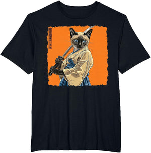 Siamese Cat Japanese Art Samurai Ukiyo-e Vintage
