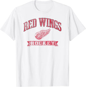 Detroit Red Wings Vintage Hockey White Officially Licensed