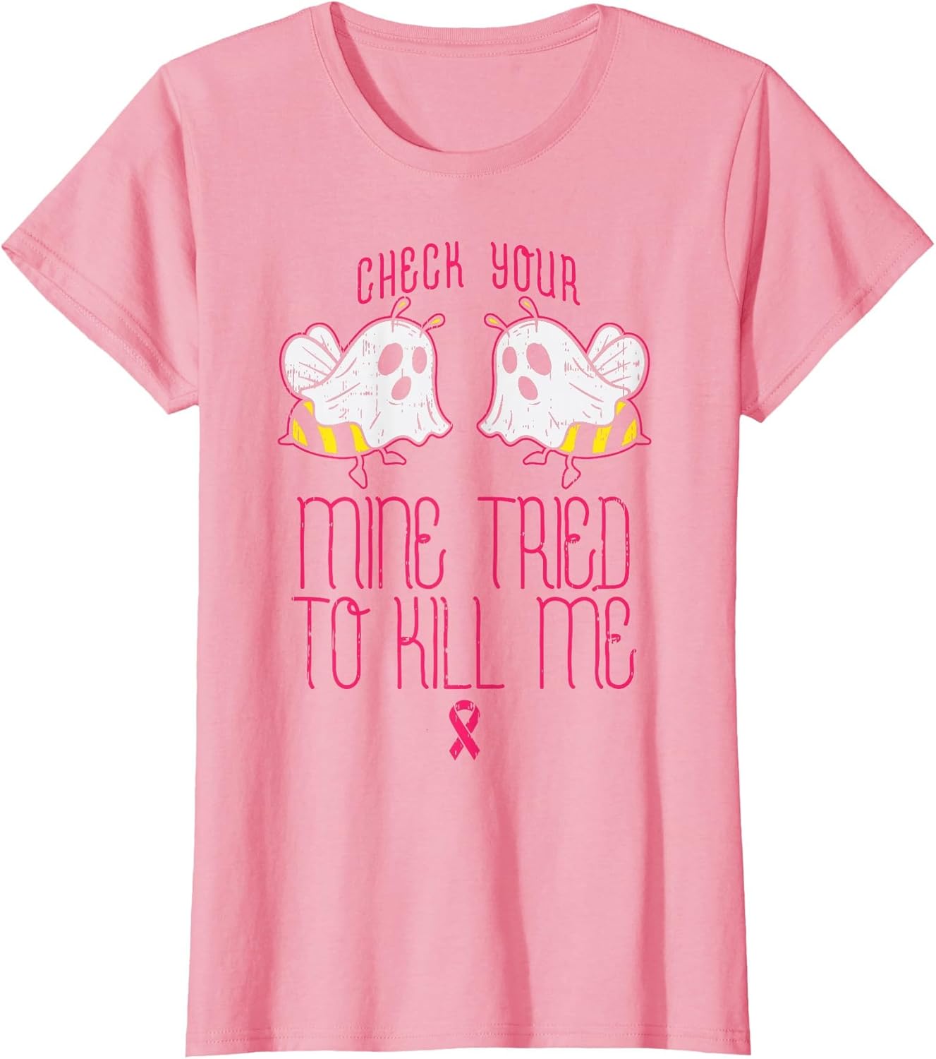 Check Your Boo-Bees Funny Halloween Breast Cancer Awareness