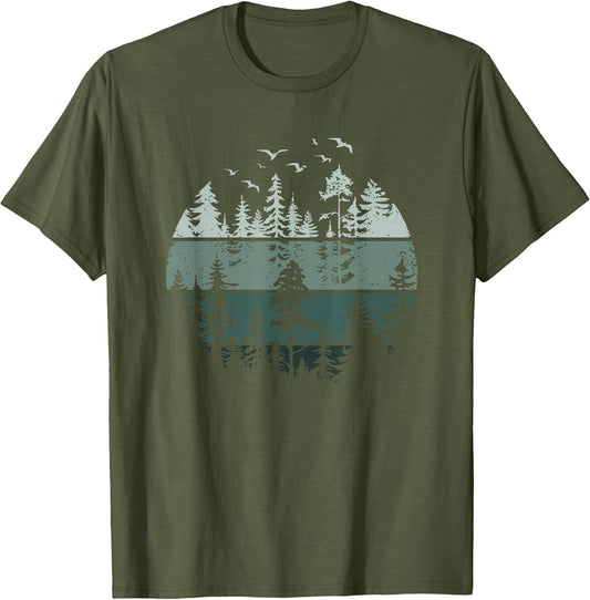 Vintage Forest Trees Wildlife Nature