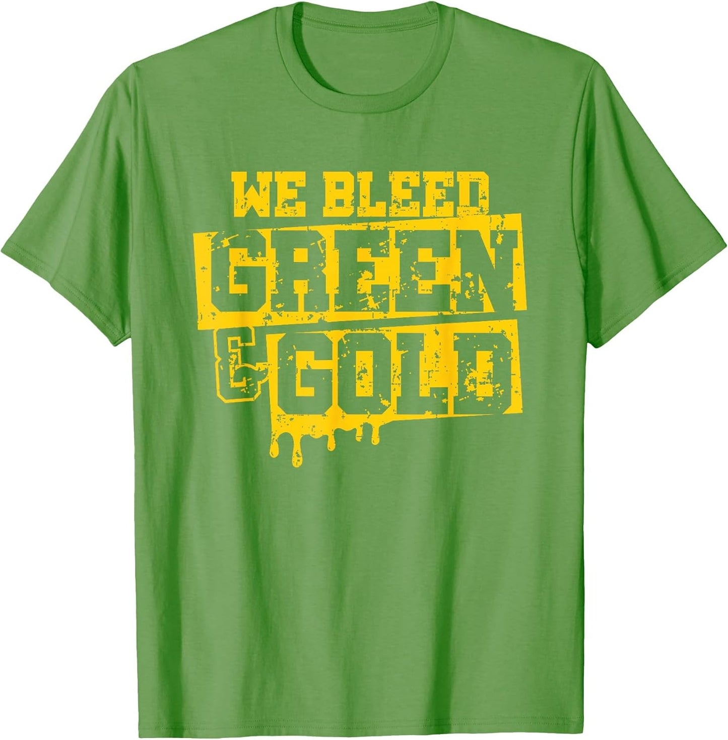We Bleed Green & Gold Game Day Group School Football Sports