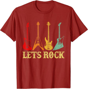 Vintage Retro Lets Rock Rock n Roll Guitar