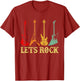 Vintage Retro Lets Rock Rock n Roll Guitar