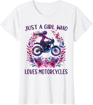 Just A Girl Who Loves Motorcycles Cute Rider Motorcycles