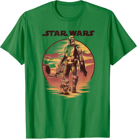 Star Wars: The Mandalorian Vintage Sunset Mando & Grogu