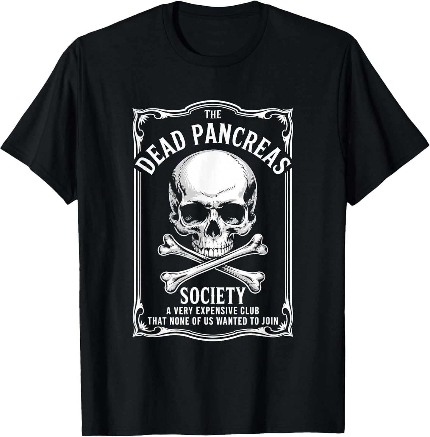 Dead Pancreas Society Shirt Skull Funny Diabetes Awareness