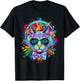 Funny Kitten Colourful Rainbow Rave Music DJ Cat