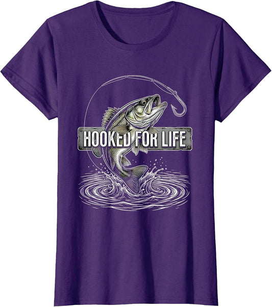 Hooked for Life Fishing Graphic Design