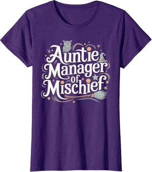 Funny Auntie Manager of Mischief Family Matching Best Aunt