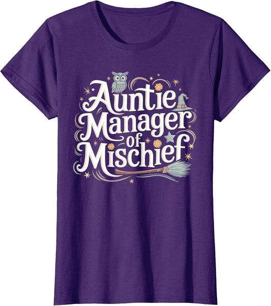 Funny Auntie Manager of Mischief Family Matching Best Aunt