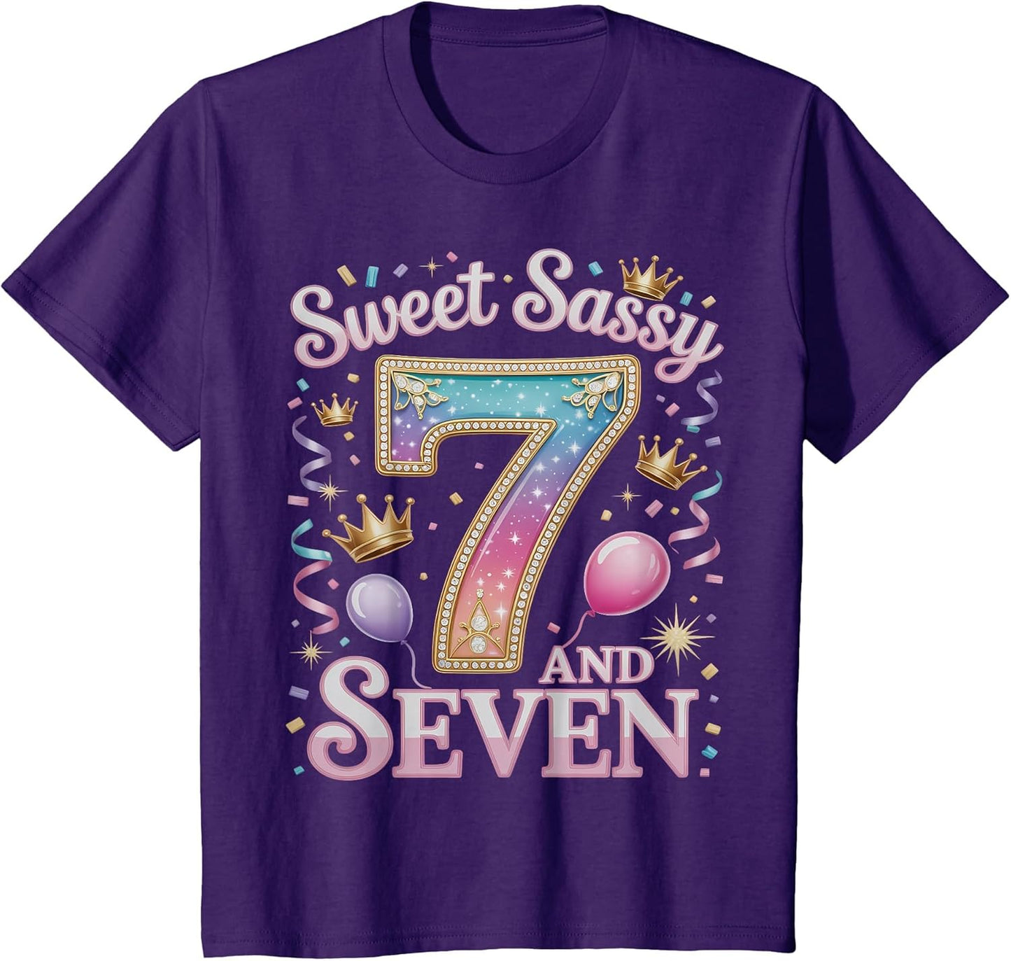 7 Years Sweet Sassy and Seven Girl Outfit 7th Birthday