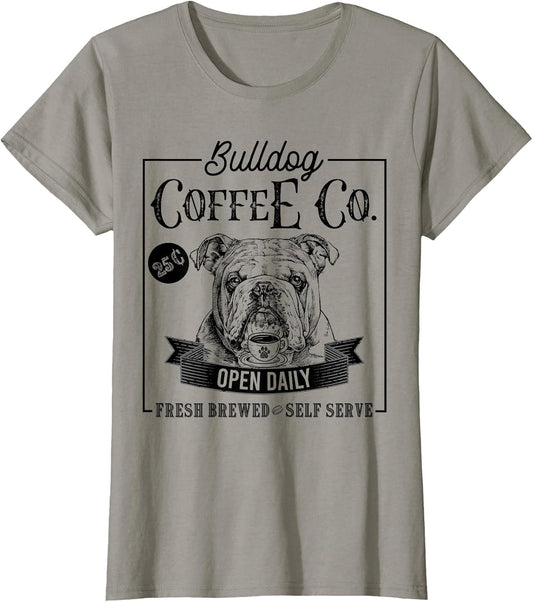 Retro English Bulldog Coffee Funny Dog Mom Coffee Lover