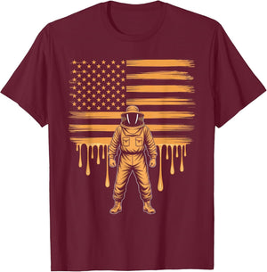 Beekeeping American Flag Patriotic Beekeeper Honeybee